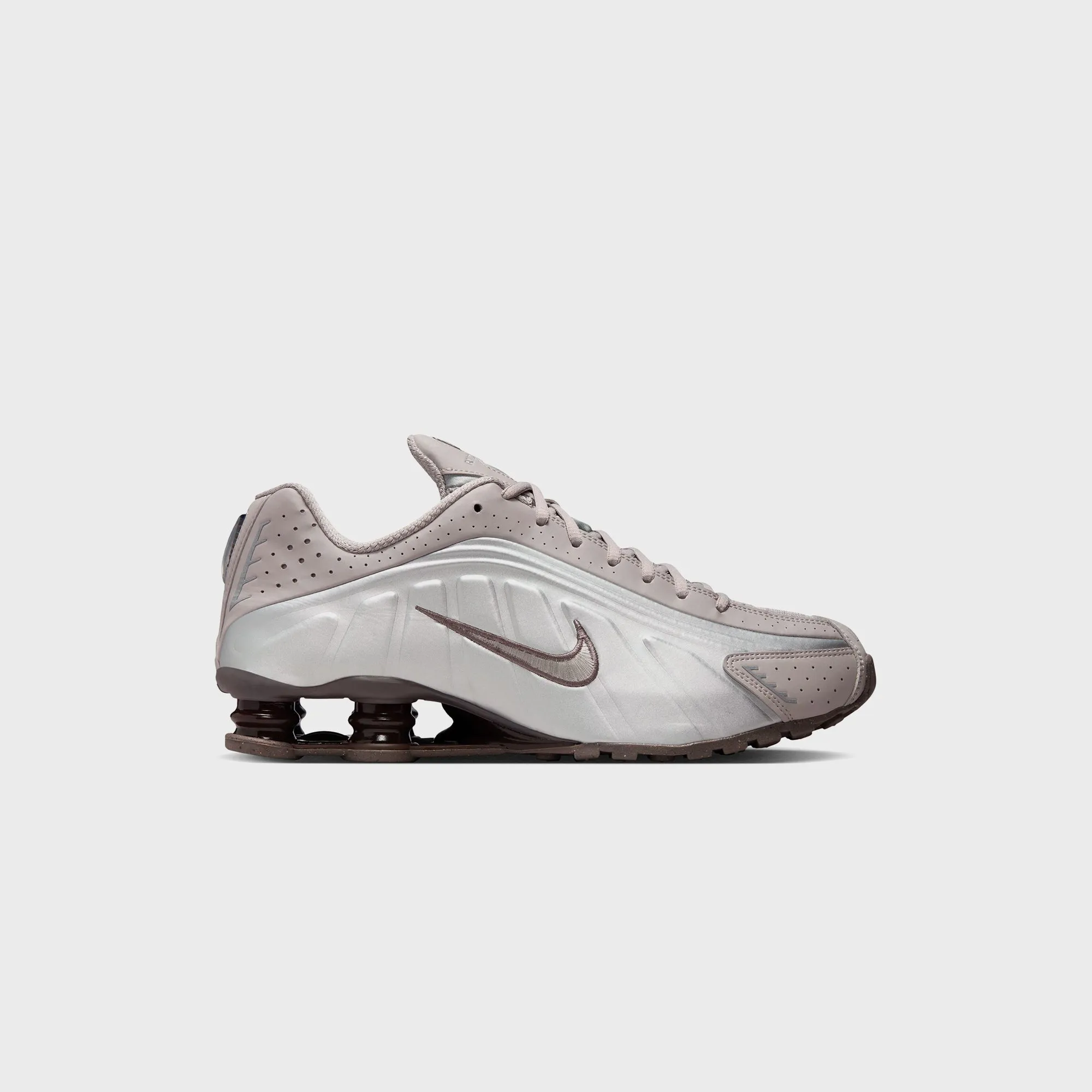Nike Shox R4 - Cave Stone / Cave Stone / College Grey sold by Kith