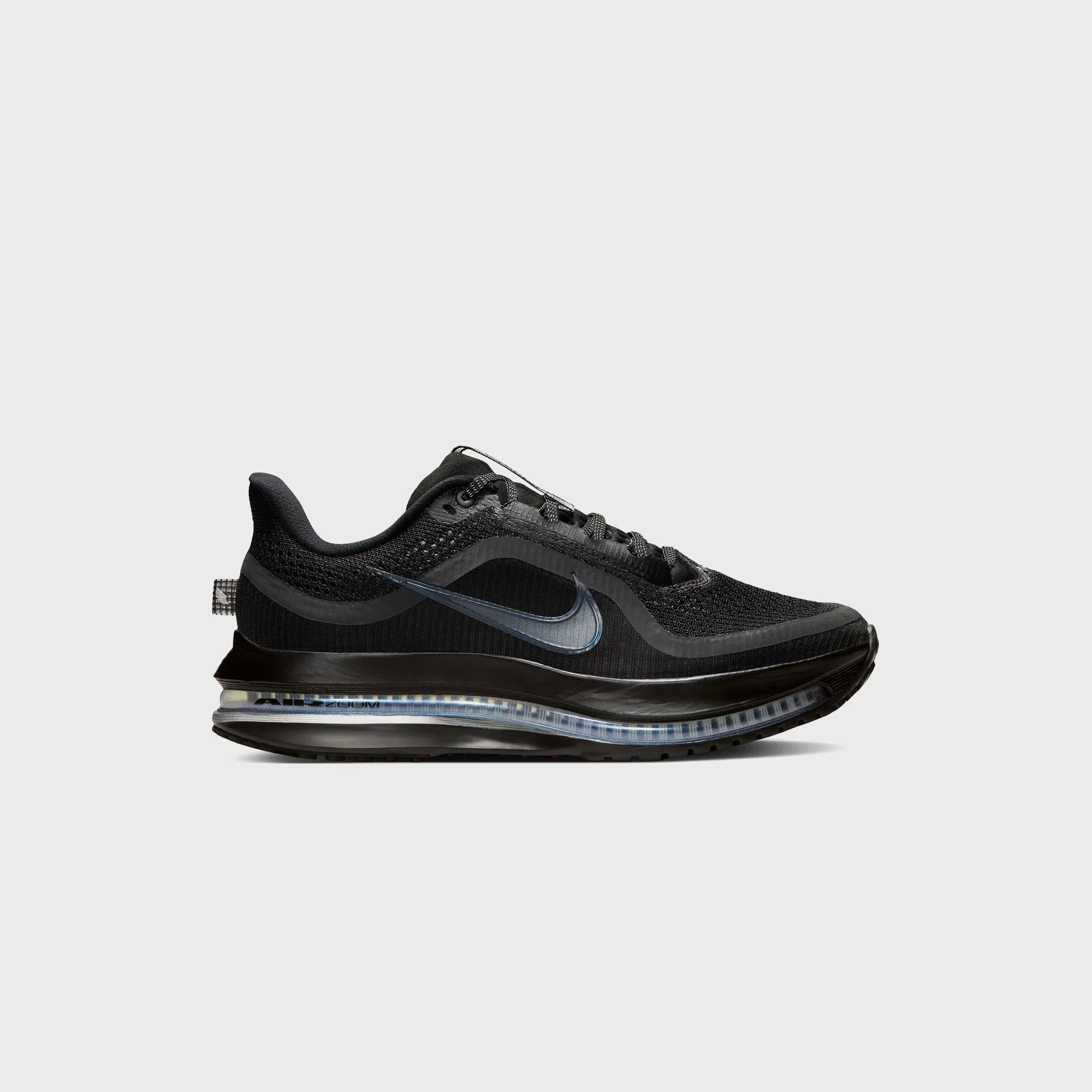 Nike WMNS Pegasus PRM - Black / Black / Metallic Silver sold by Kith