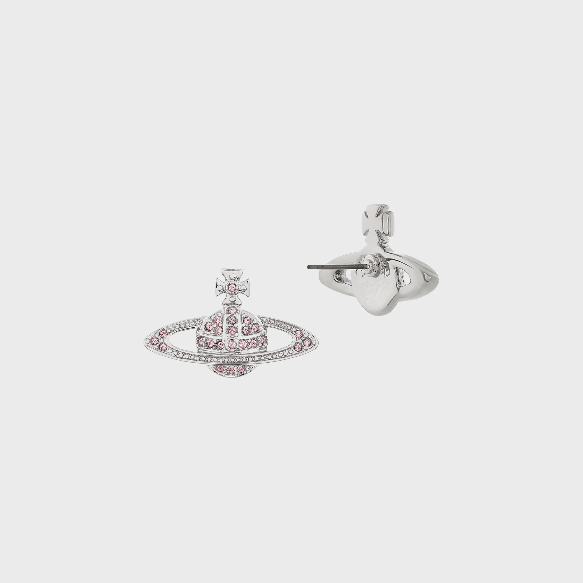 Vivienne Westwood Mini BAs Relief Chain Earrings - Vintage Rose Crystal sold by Kith product image thumbnail 2