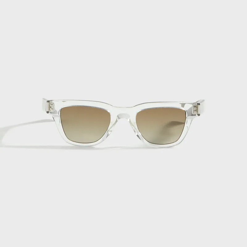 Saint Laurent Square Frames - Crystal Frame / World Lens sold by Kith