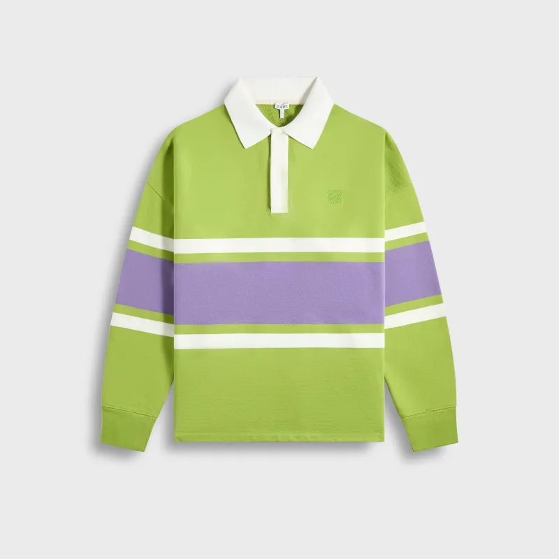 Loewe Long Sleeve Polo - Green / Purple sold by Kith