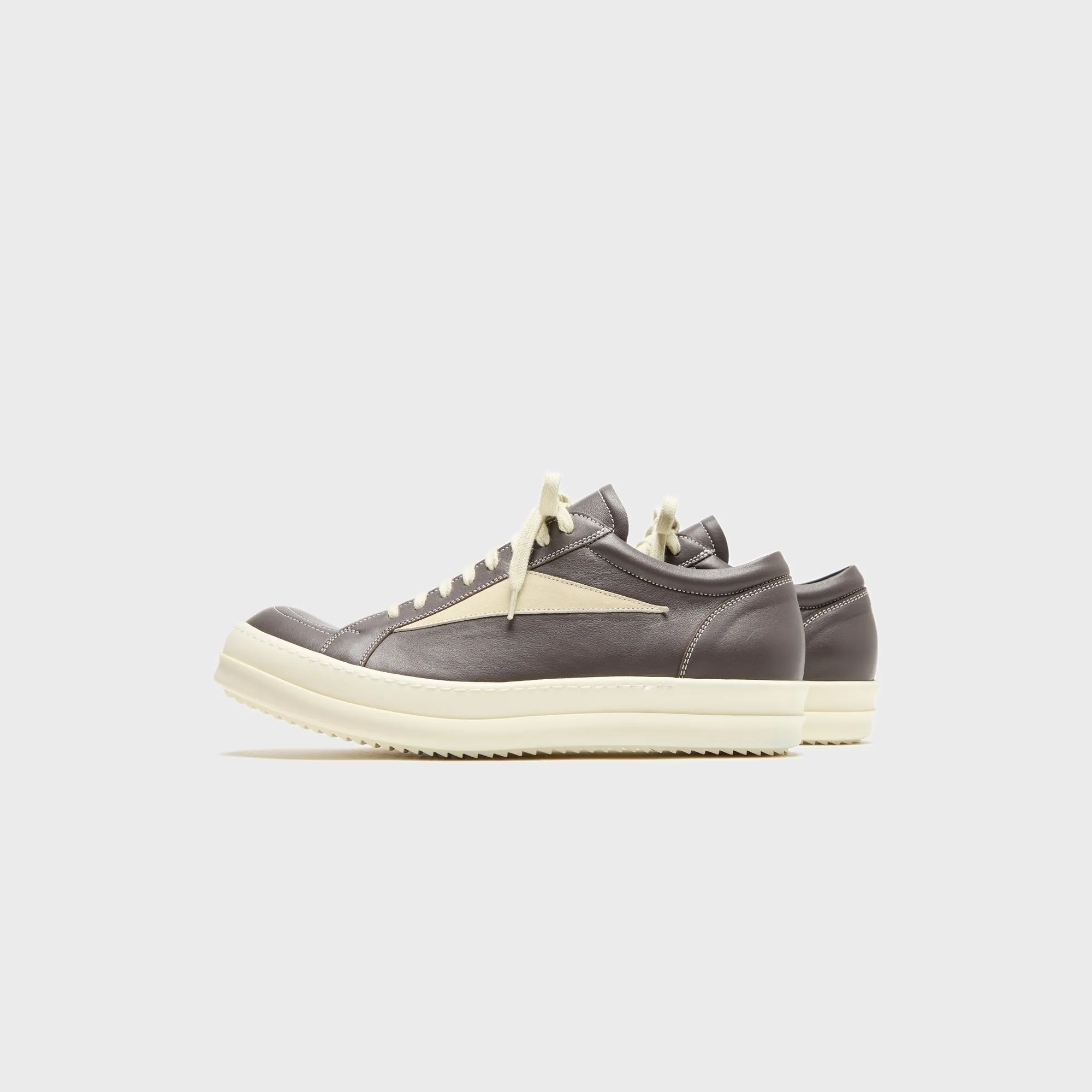 Rick Owens Vintage Sneakers Scarpe In Pelle - Dark Dust / Milk / Milk sold by Kith product image thumbnail 3