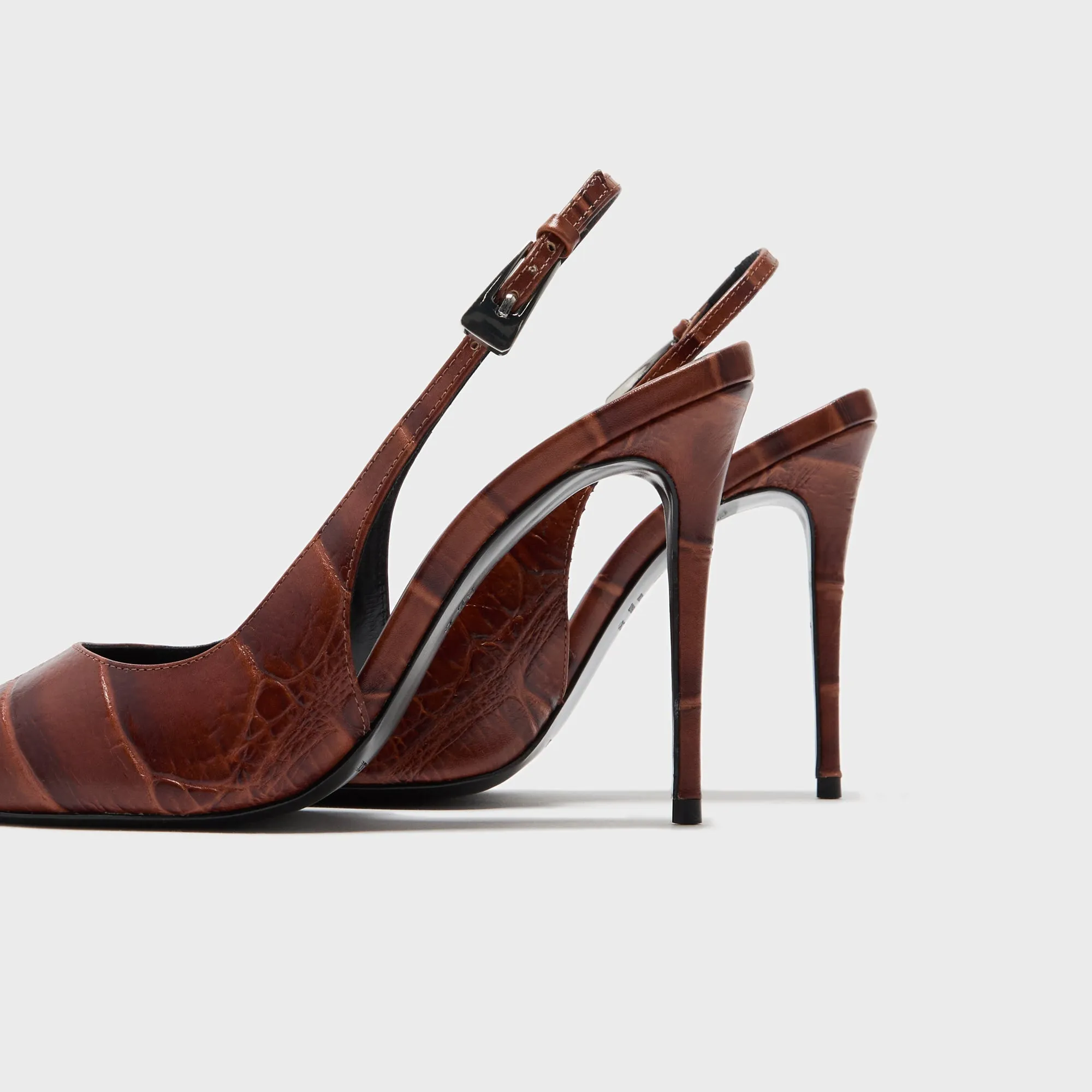 Black Suede Studio Branca 100 Croc Leather - Cappucino sold by Kith product image thumbnail 3