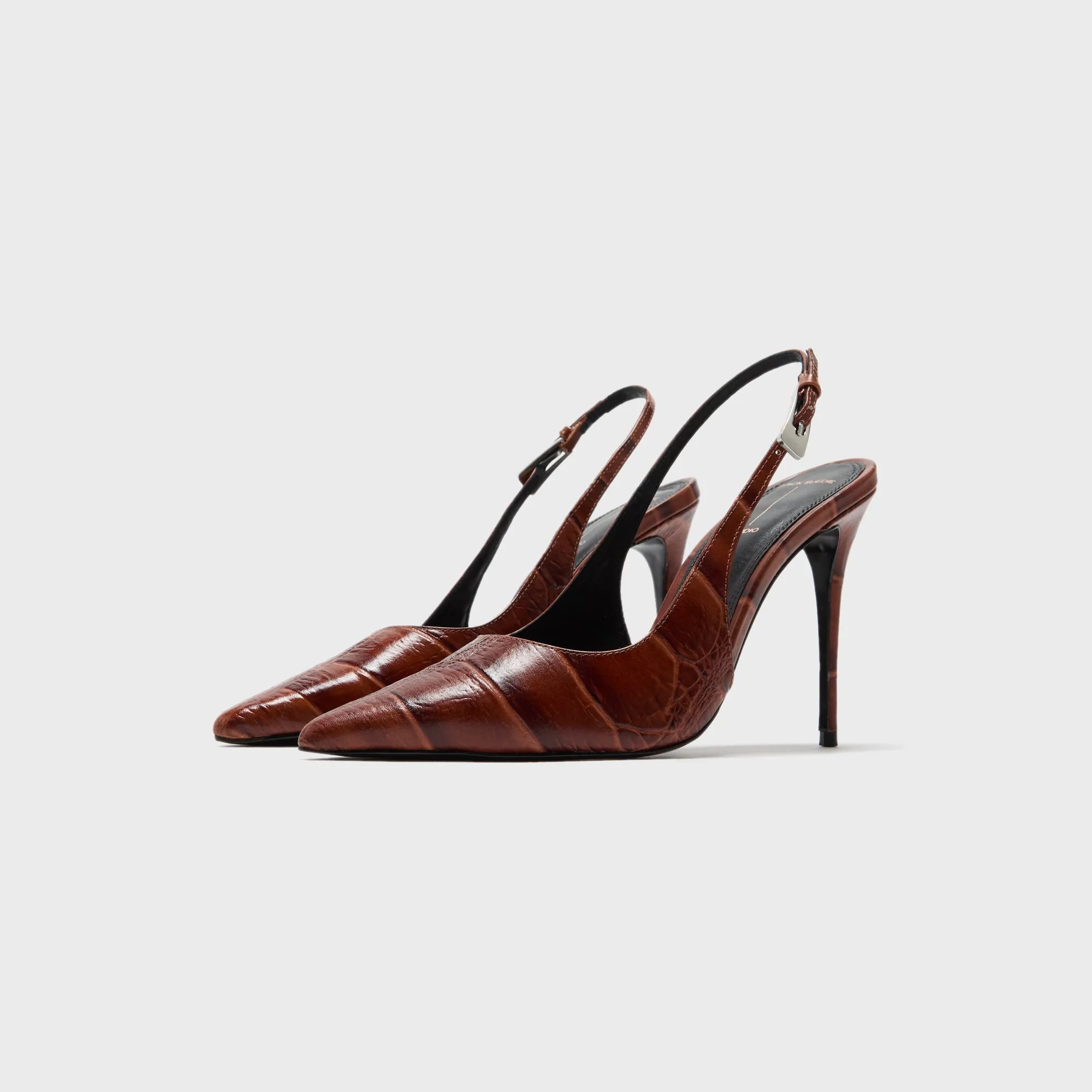 Black Suede Studio Branca 100 Croc Leather - Cappucino sold by Kith product image thumbnail 2