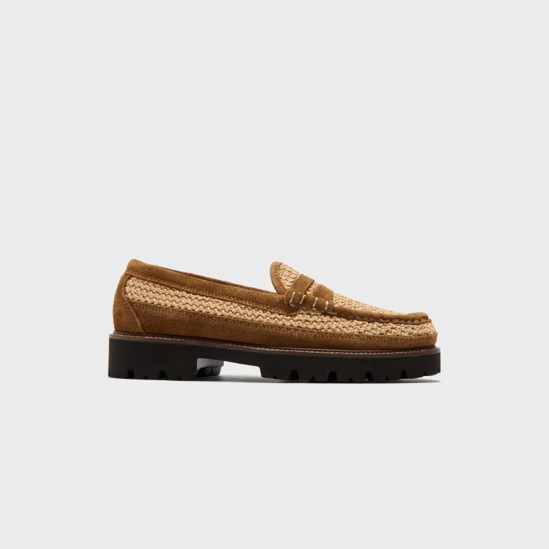 G.H. Bass x Corridor Larson Raffia Loafer - Tan Combo sold by Kith