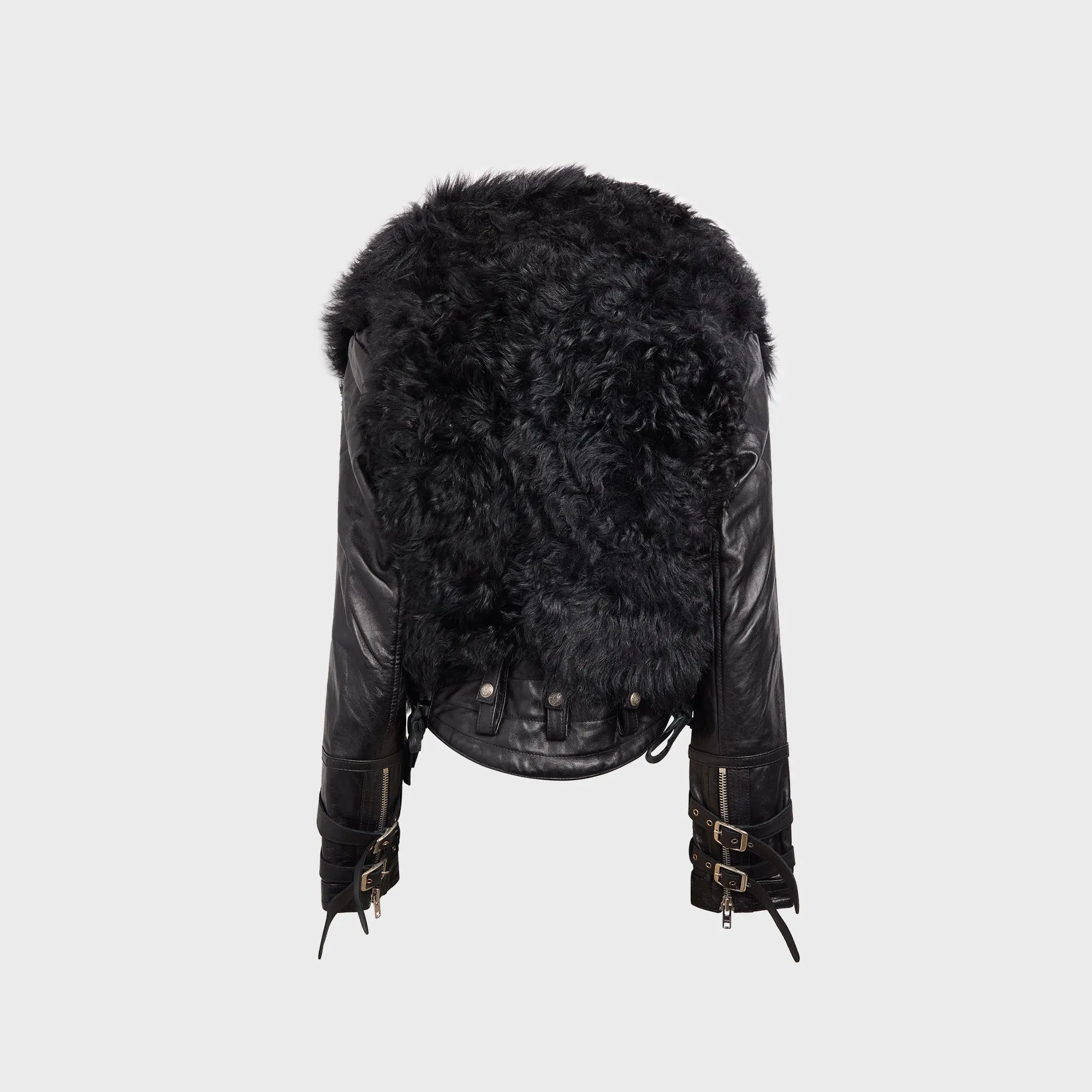 R13 Furry Shrunken Jacket - Black sold by Kith product image thumbnail 2