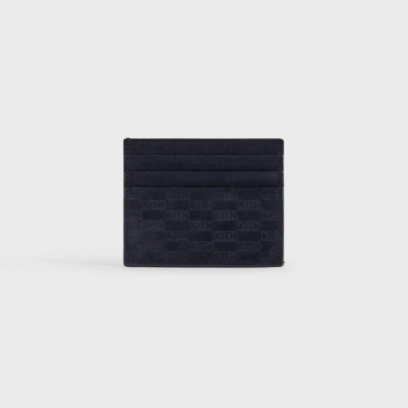 Kith Monogram Suede Card Holder - Ink sold by Kith