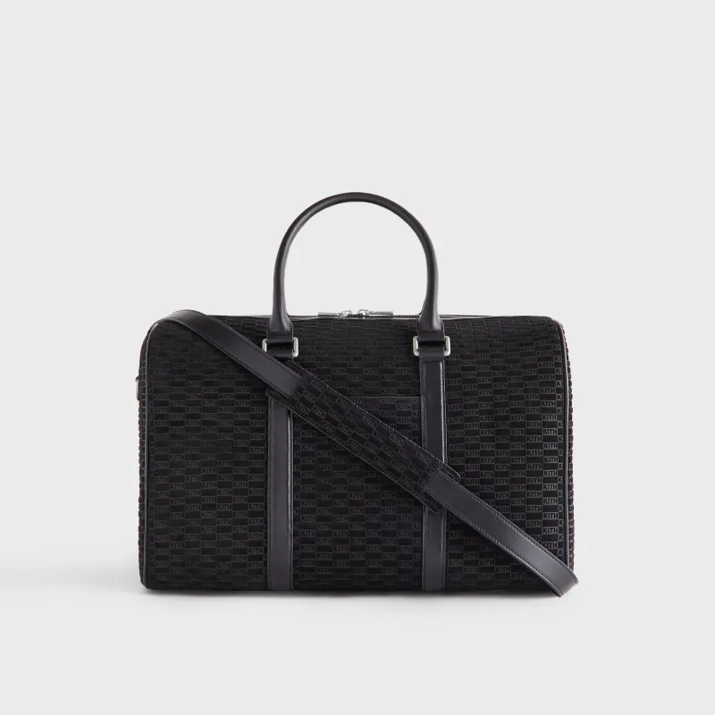 Kith Monogram Suede Traveler K40 Bag - Black sold by Kith