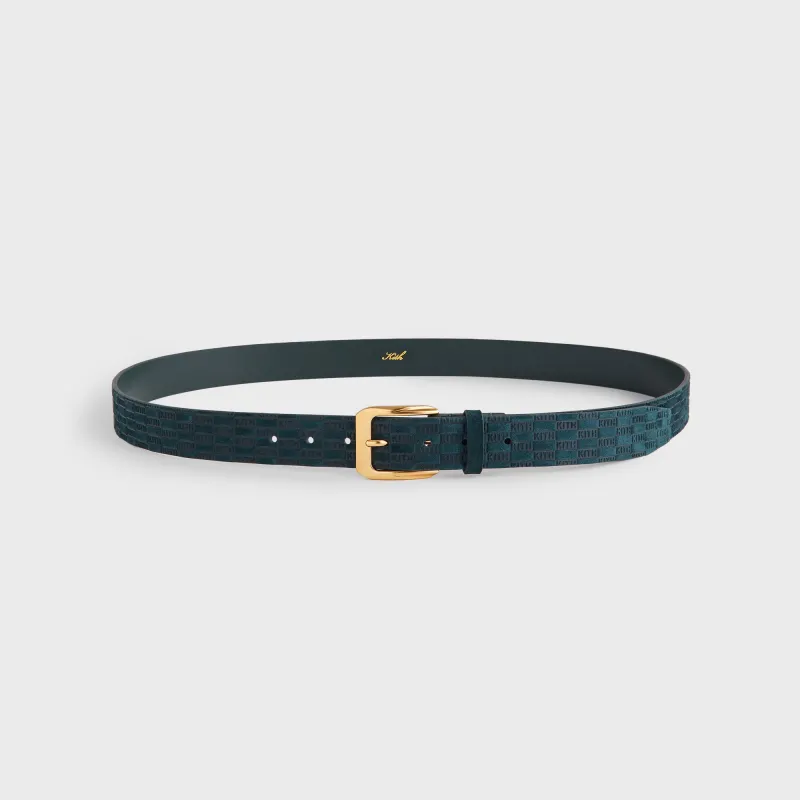 Kith Monogram Suede Leather Belt - Stadium sold by Kith