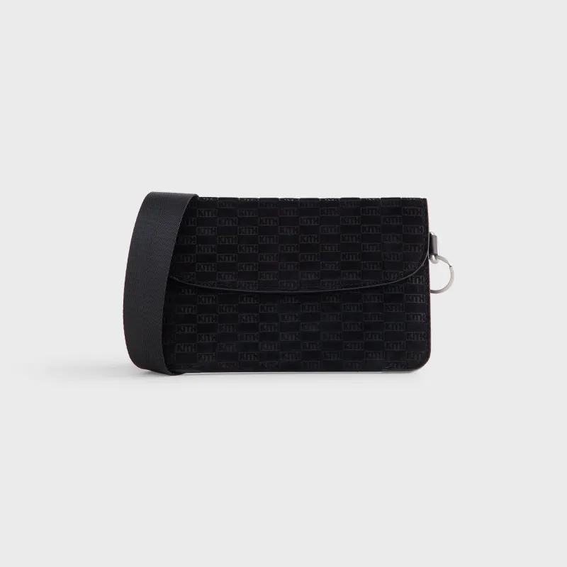 Kith Monogram Suede Envelope K20 Bag - Black sold by Kith