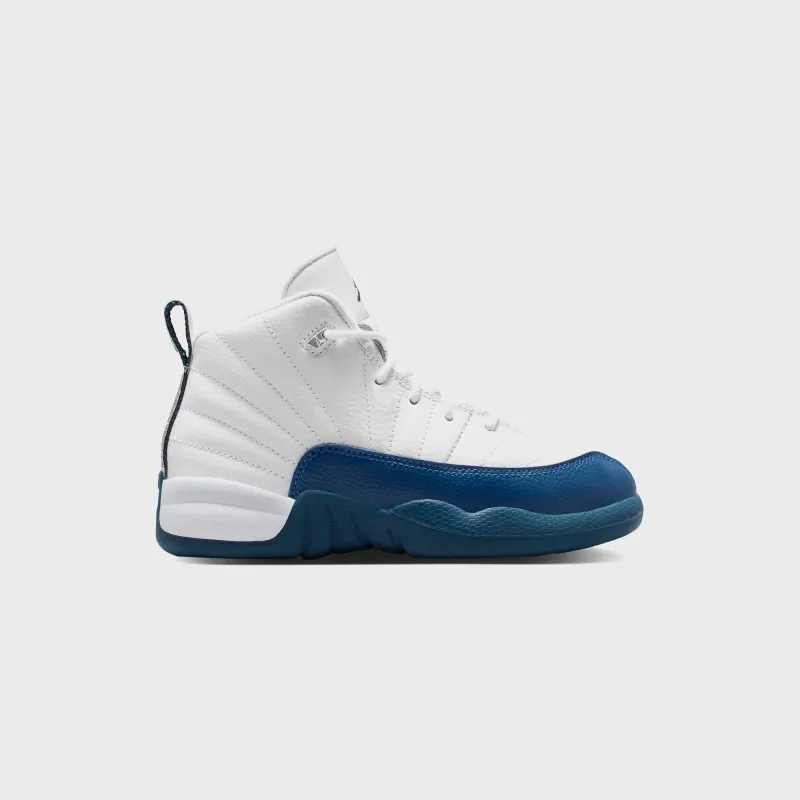 Jordan PS Air Jordan 12 Retro - White / French Blue / Metallic Silver sold by Kith