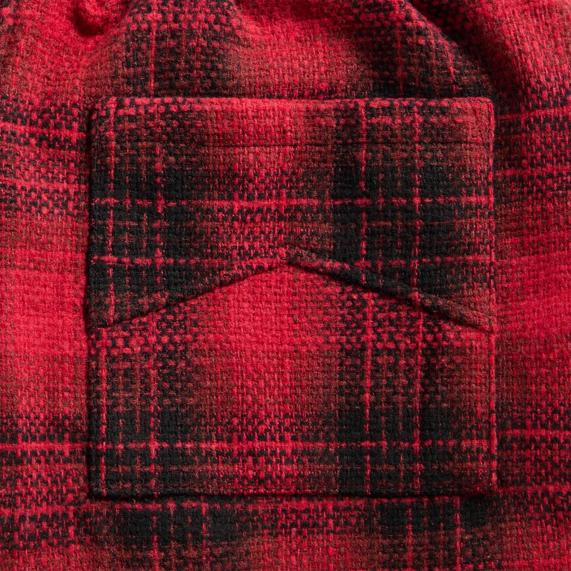 Rhude Flannel Collegiate Court Logo Short - Red / Black sold by Kith product image thumbnail 3
