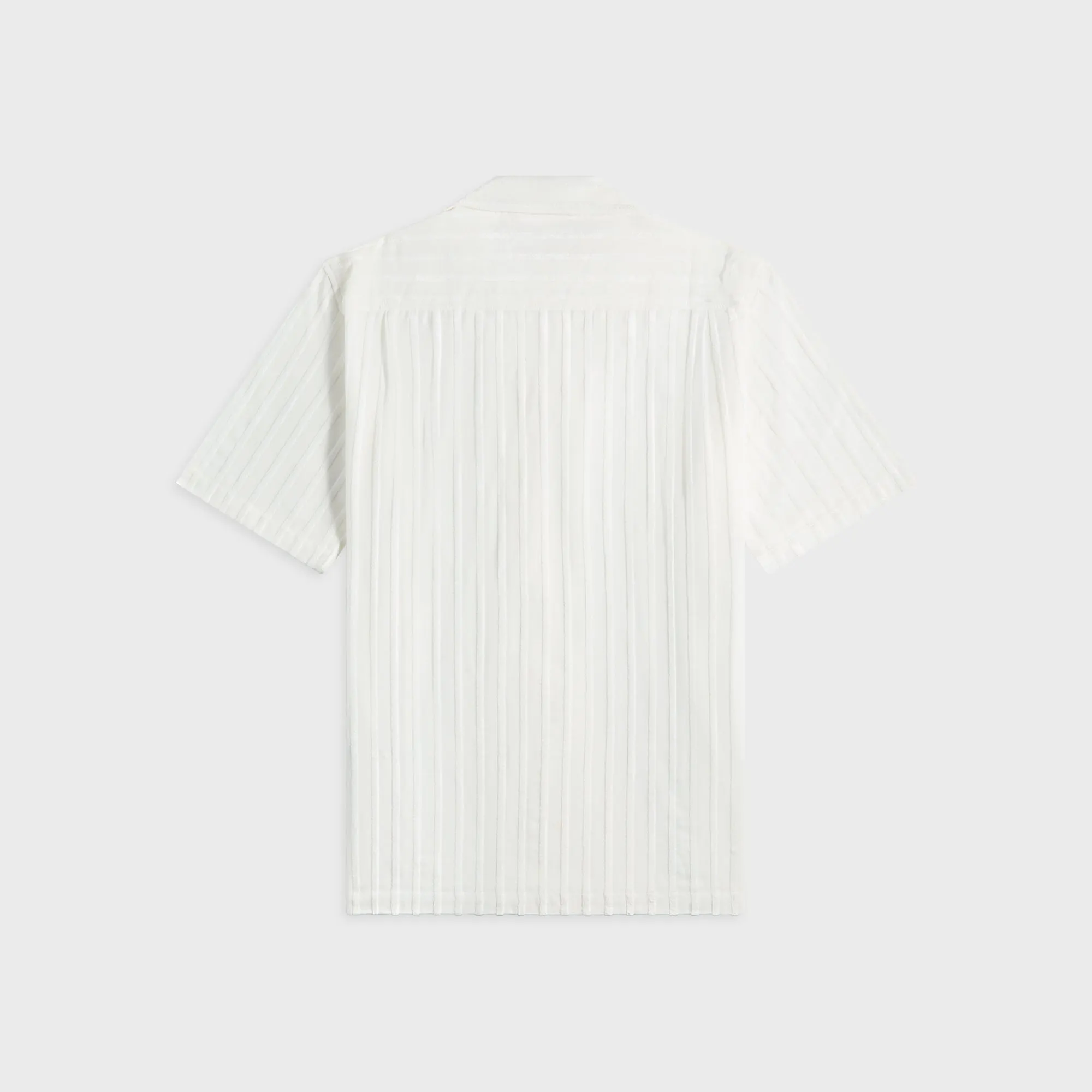 Orlebar Brown Maitan Tonal Chenille Stripe Shirt - White sold by Kith product image thumbnail 2