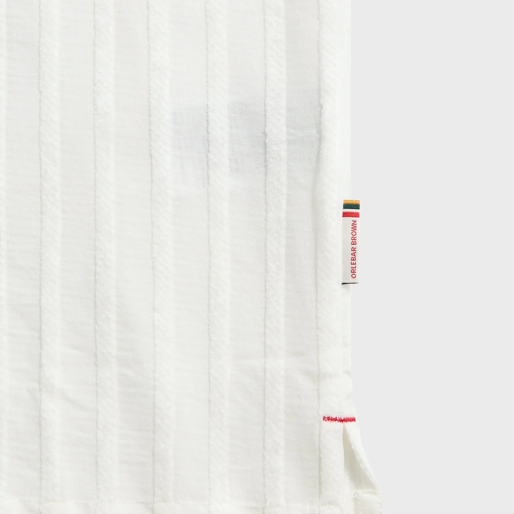 Orlebar Brown Maitan Tonal Chenille Stripe Shirt - White sold by Kith product image thumbnail 3