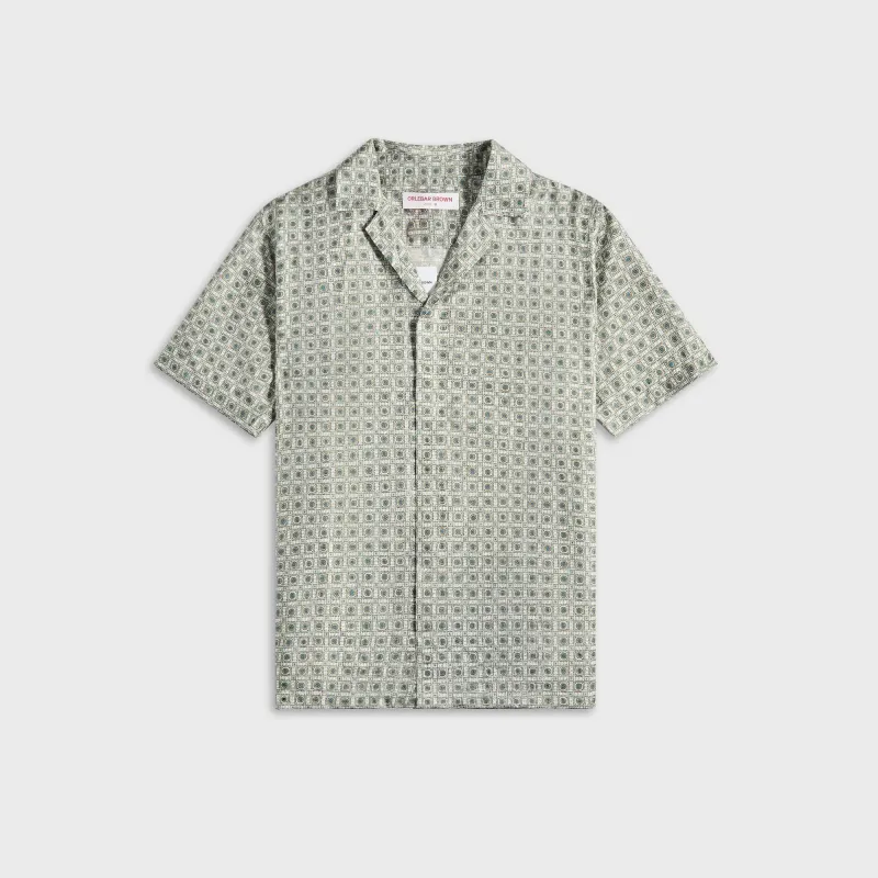 Orlebar Brown Maitan Silk Solstice Shirt - Latte sold by Kith