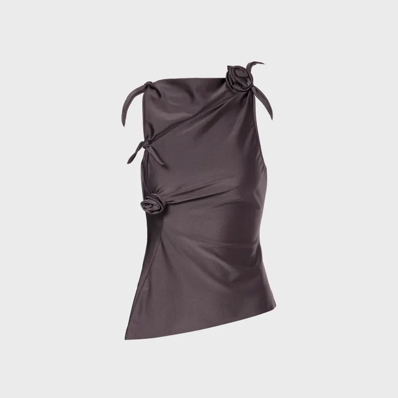 Coperni Asymmetric Flower Top - Petra Grey sold by Kith