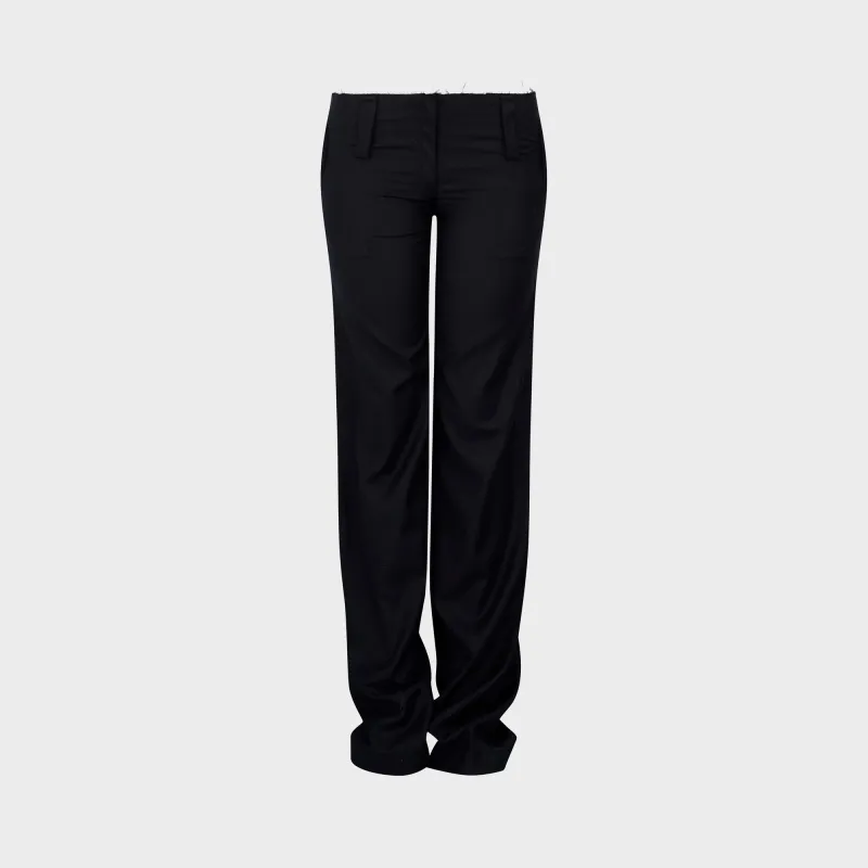Aya Muse Raw Edge Trousers - Black sold by Kith