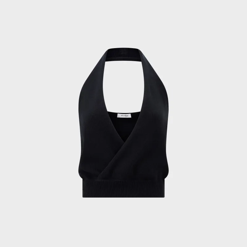 Aya Muse Knit Halter Top - Black sold by Kith
