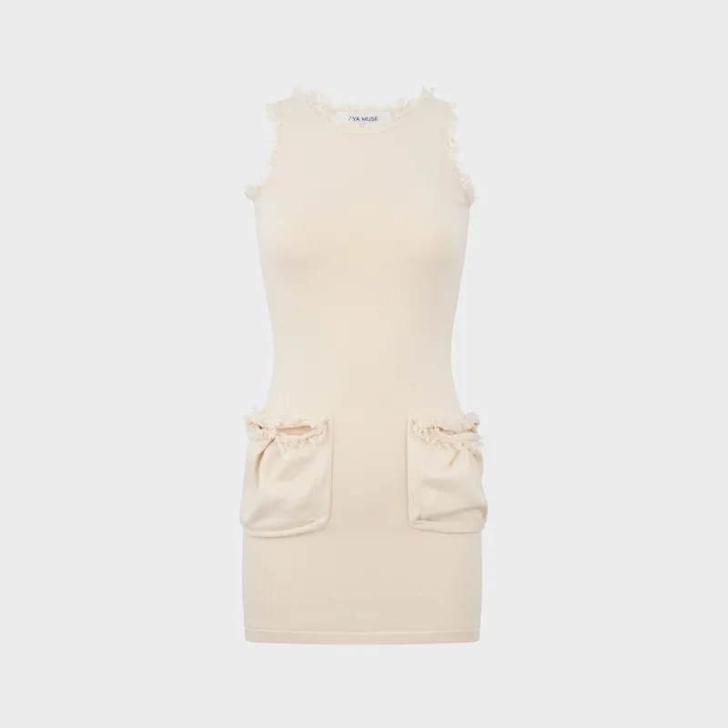 Aya Muse Fleur Mini Dress - Vanilla sold by Kith