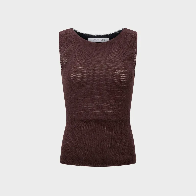 Aya Muse Blaine Top - Cocoa sold by Kith