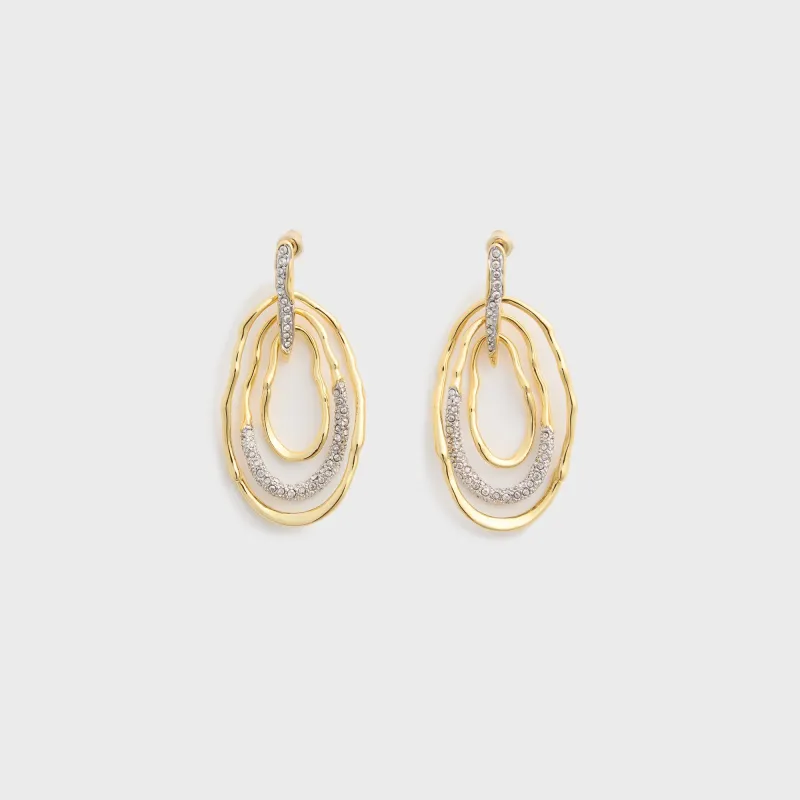 Alexis Bittar Solanales Gold Crystal Pave Mobile Post Earring - Gold sold by Kith