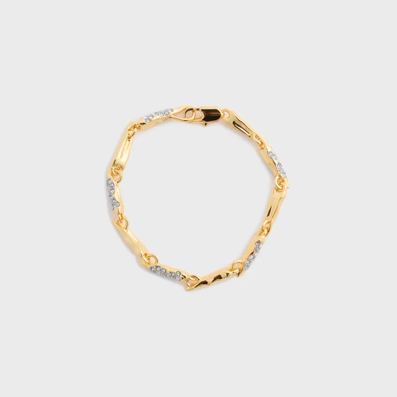 Alexis Bittar Solanales Gold Crystal Linked Spear Bracelet - Gold / Silver sold by Kith