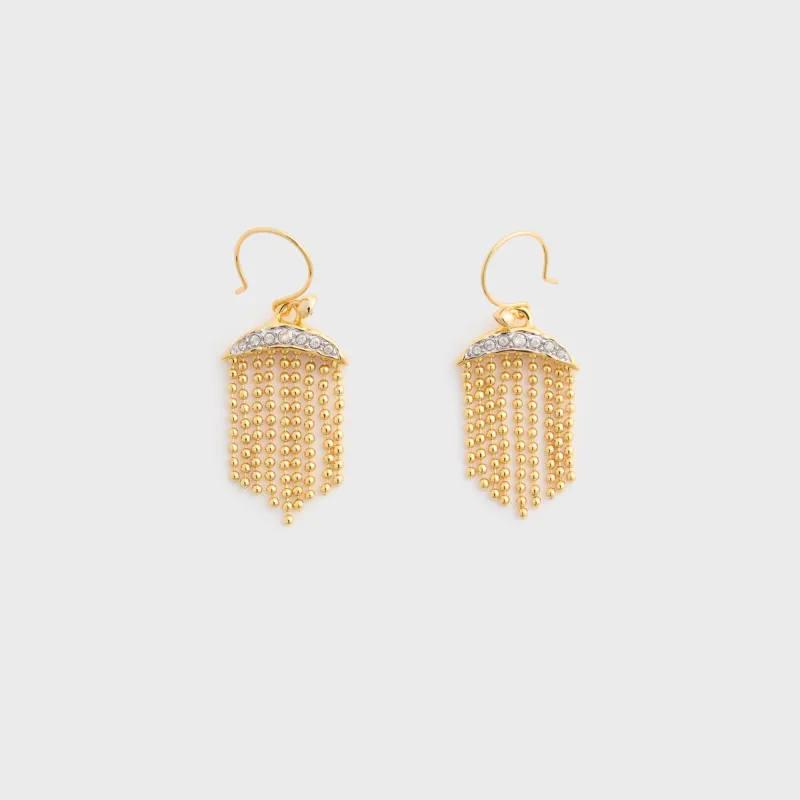Alexis Bittar Solanales Crystal Petite Fringe Wire Earring - Gold sold by Kith
