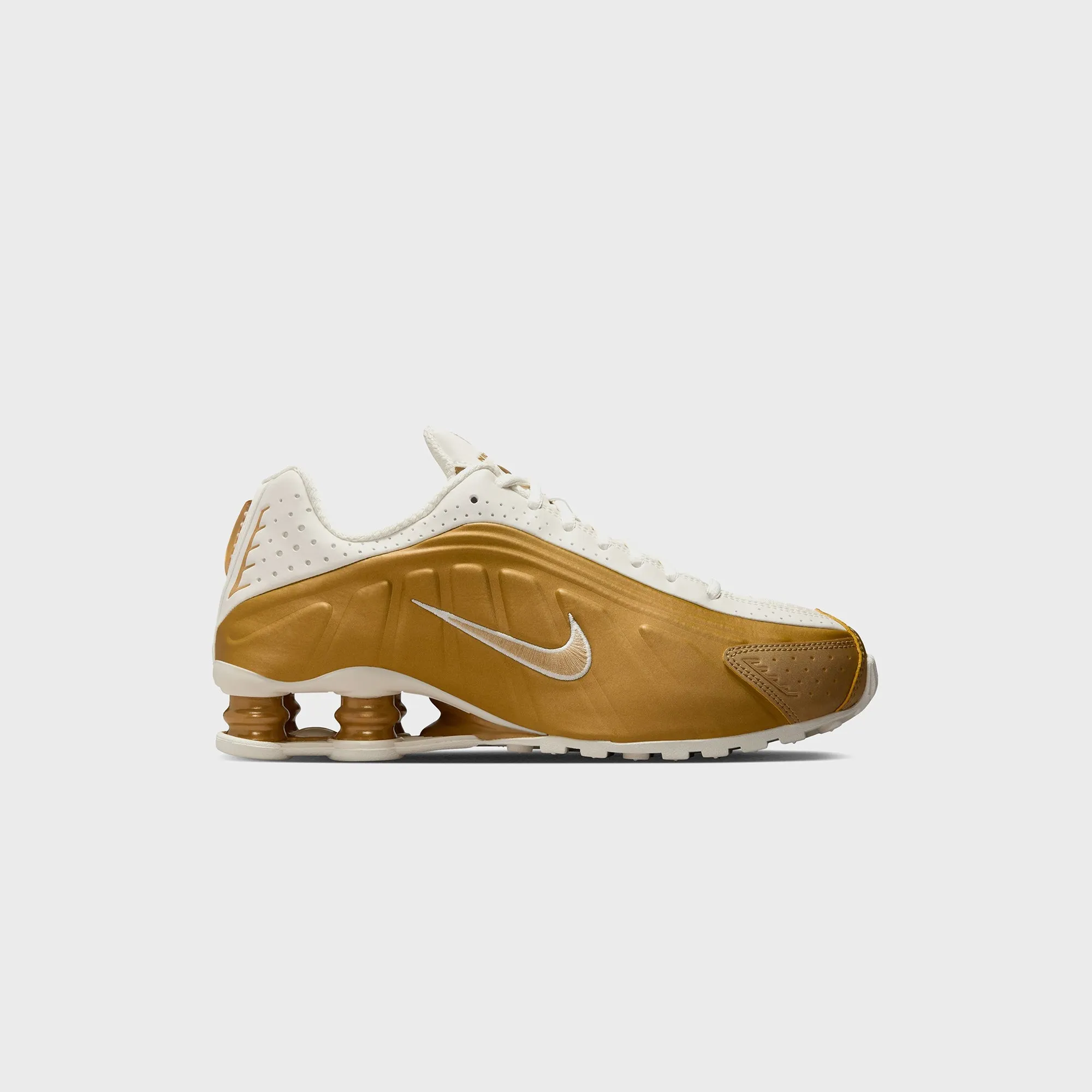 Nike Shox R4 - Soft Pearl / Metallic Gold sold by Kith