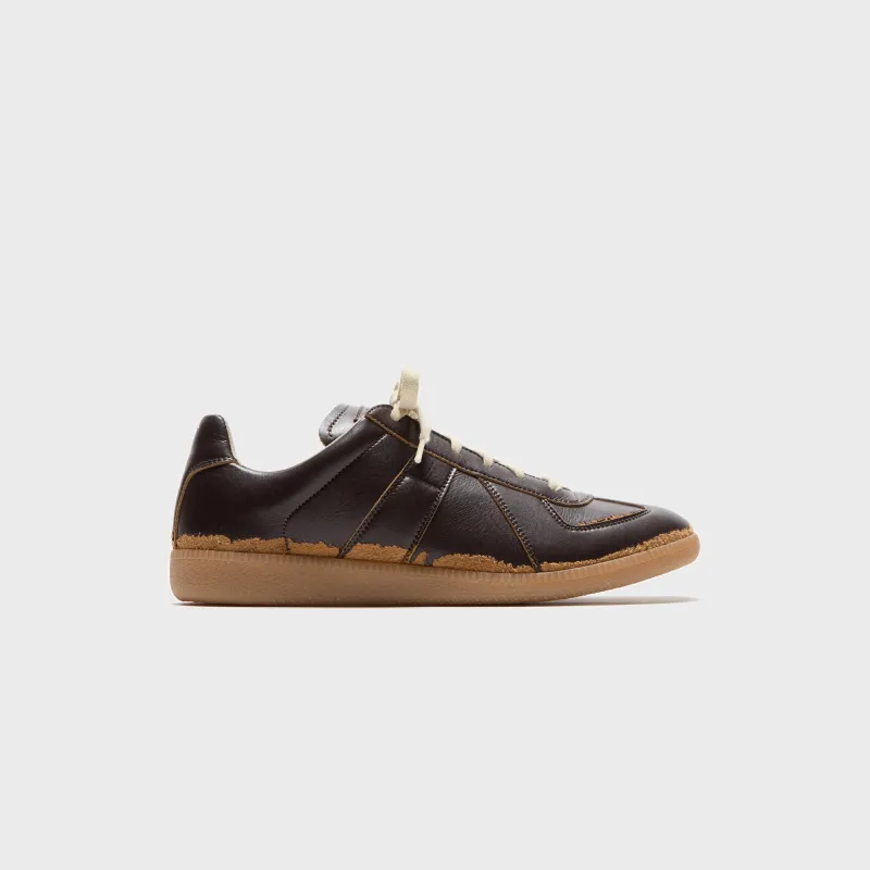 Maison Margiela Replica Sneaker - Dark Brown / Camel sold by Kith