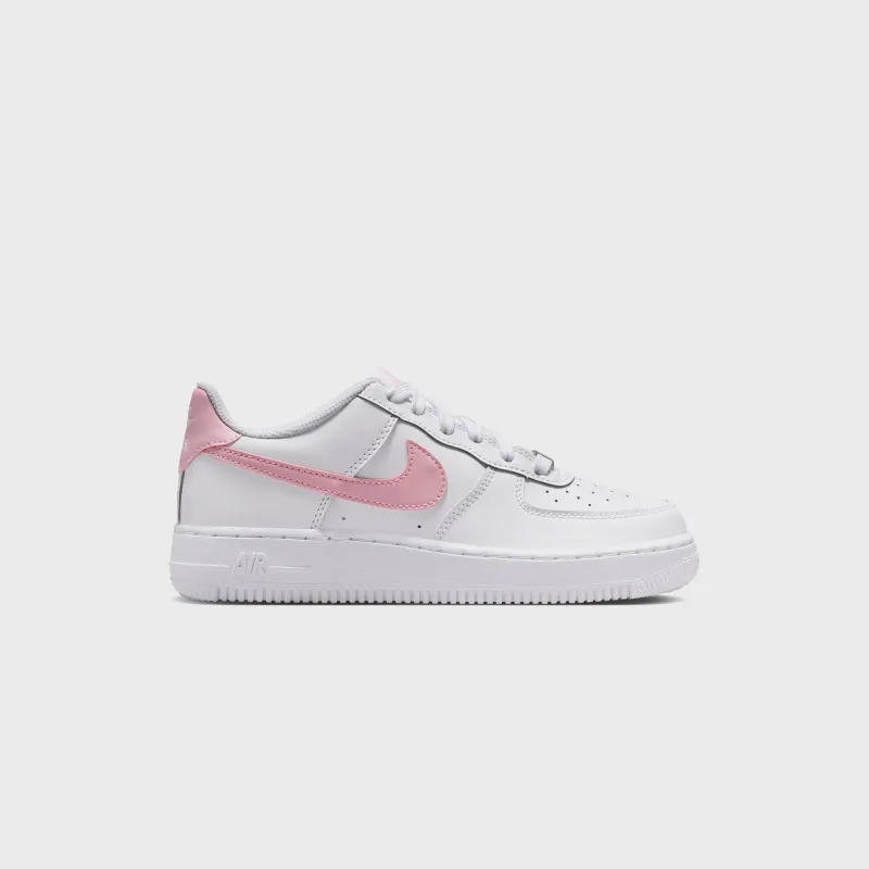 Nike GS Air Force 1 - White / Medium Soft Pink / White sold by Kith