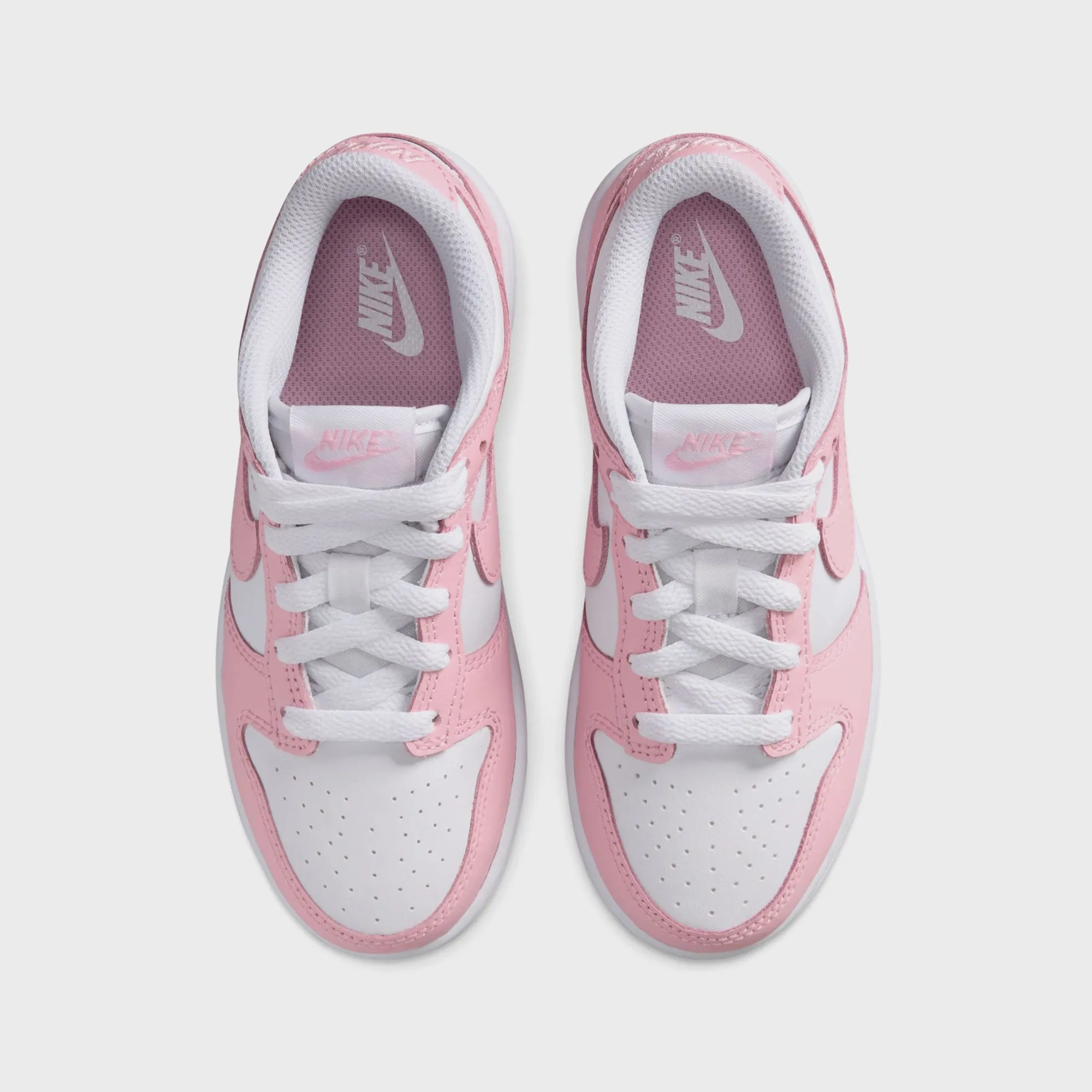 Nike GS Dunk Low - White / Medium Soft Pink / White / White sold by Kith product image thumbnail 4