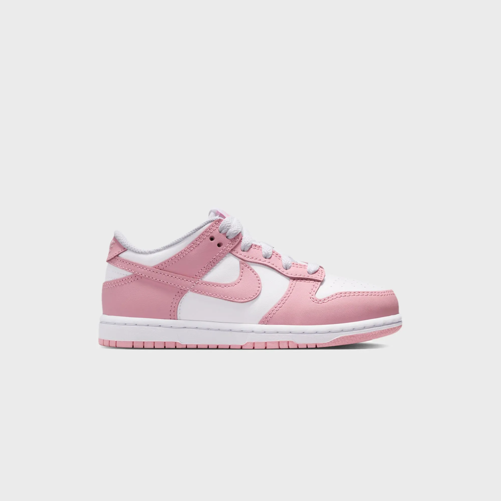 Nike GS Dunk Low - White / Medium Soft Pink / White / White sold by Kith