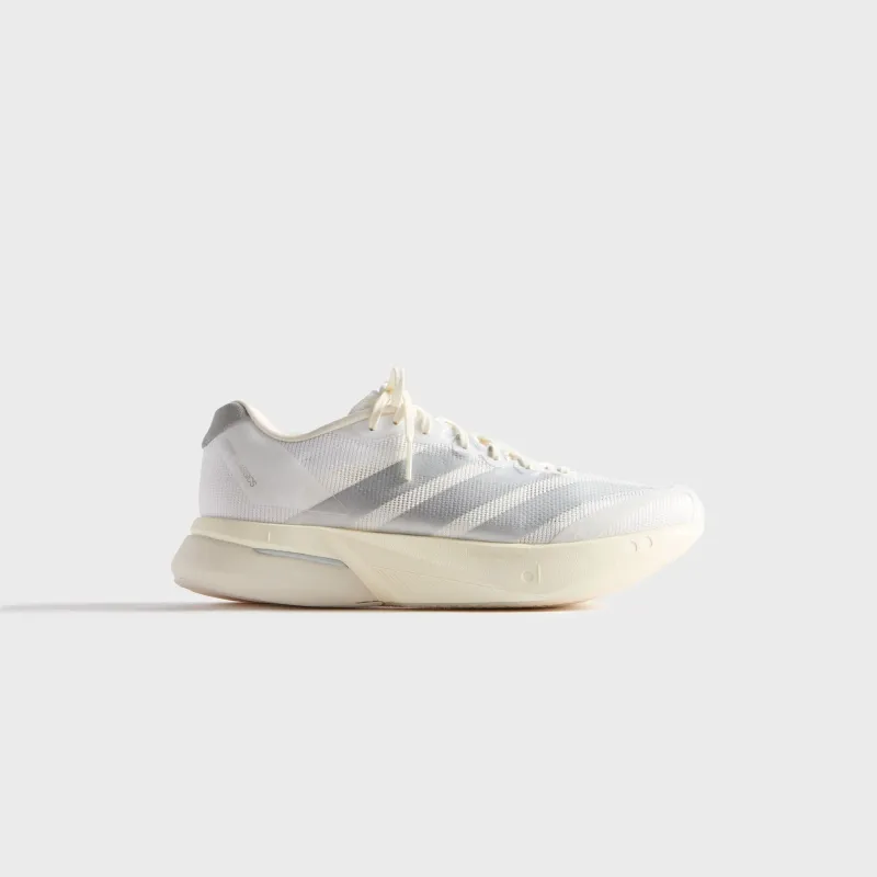 Kith for adidas Adizero Boston 13 - White / Silver Metallic / Grey sold by Kith