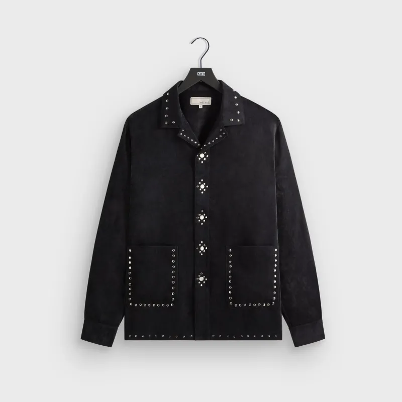 &Kin Sawyer Long Sleeve Camp Collar Shirt - Black made by Kith
