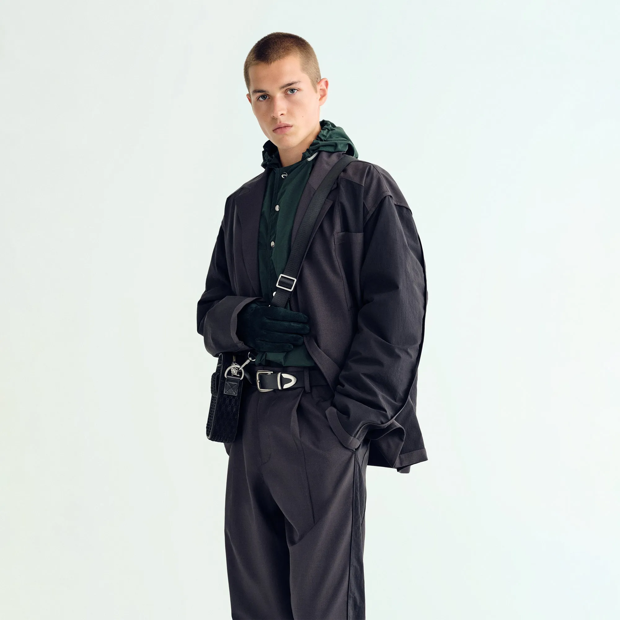 &Kin Tropical Wool Reversible Brant Blazer - Carbon sold by Kith product image thumbnail 2