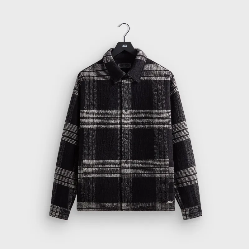 Kith Textured Plaid Isaiah Buttondown - Black sold by Kith