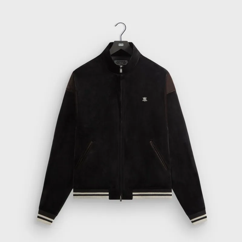 Kith Velvet Rui Track Jacket - Black sold by Kith