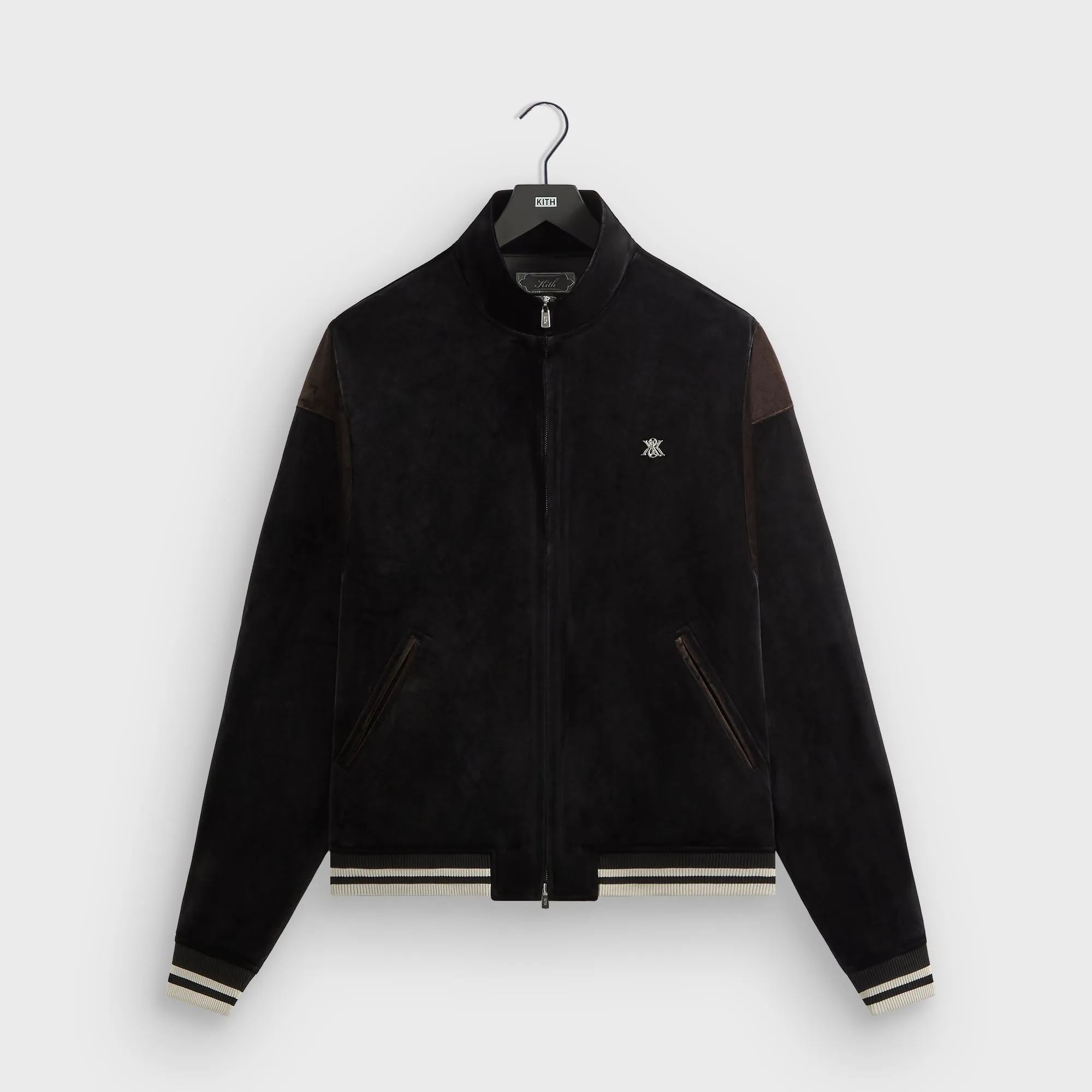 Kith Velvet Rui Track Jacket - Black sold by Kith