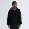 Kith Full Zip Miles Knit Hoodie - Black sold by Kith
