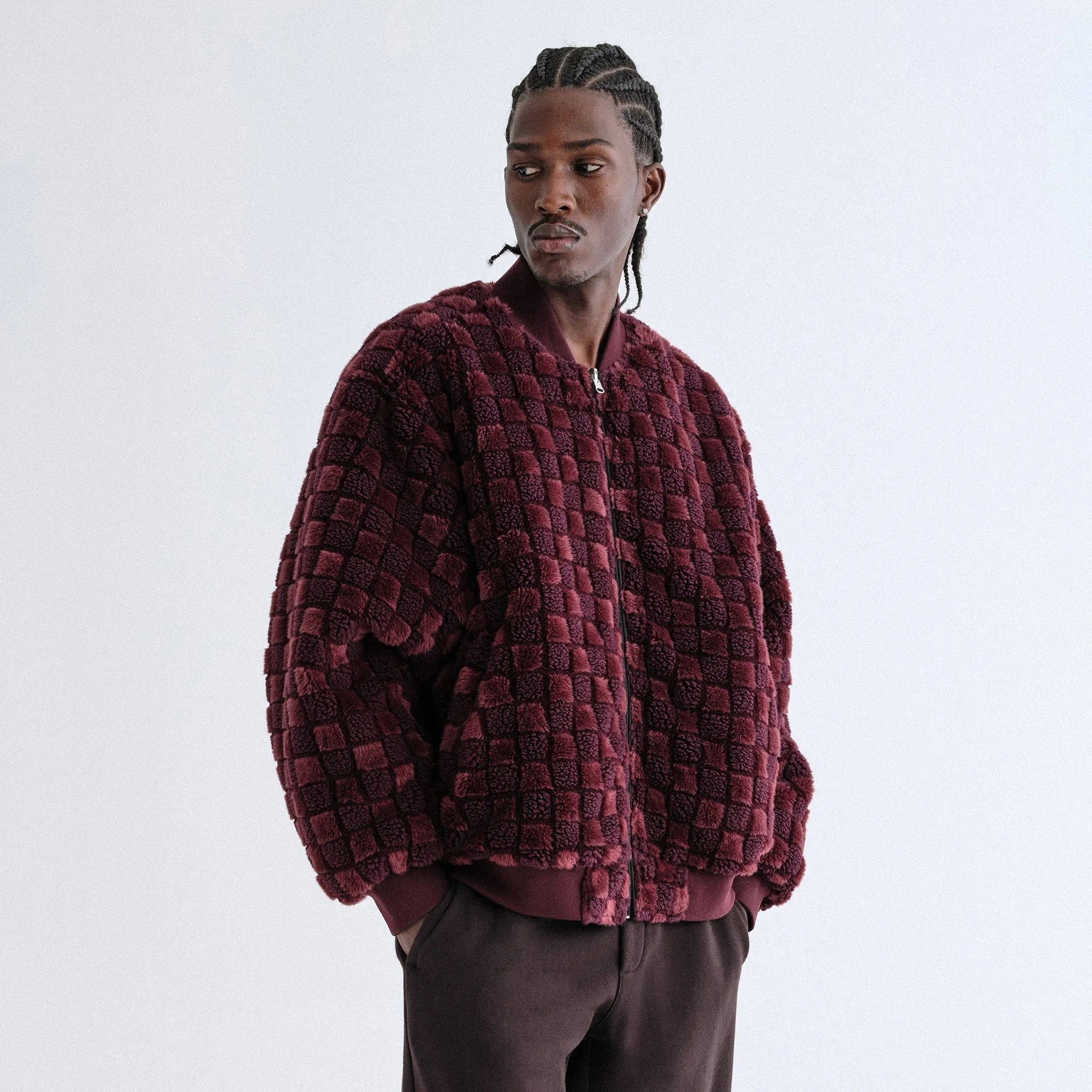 Kith Reversible Faux Fur Avery Bomber - Magma sold by Kith product image thumbnail 4