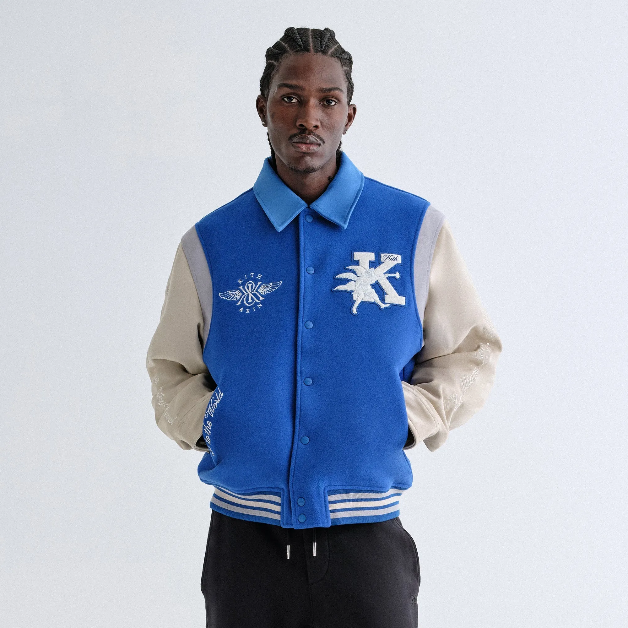 Kith Wool & Microsuede Varsity Jacket - Cyclone sold by Kith product image thumbnail 2