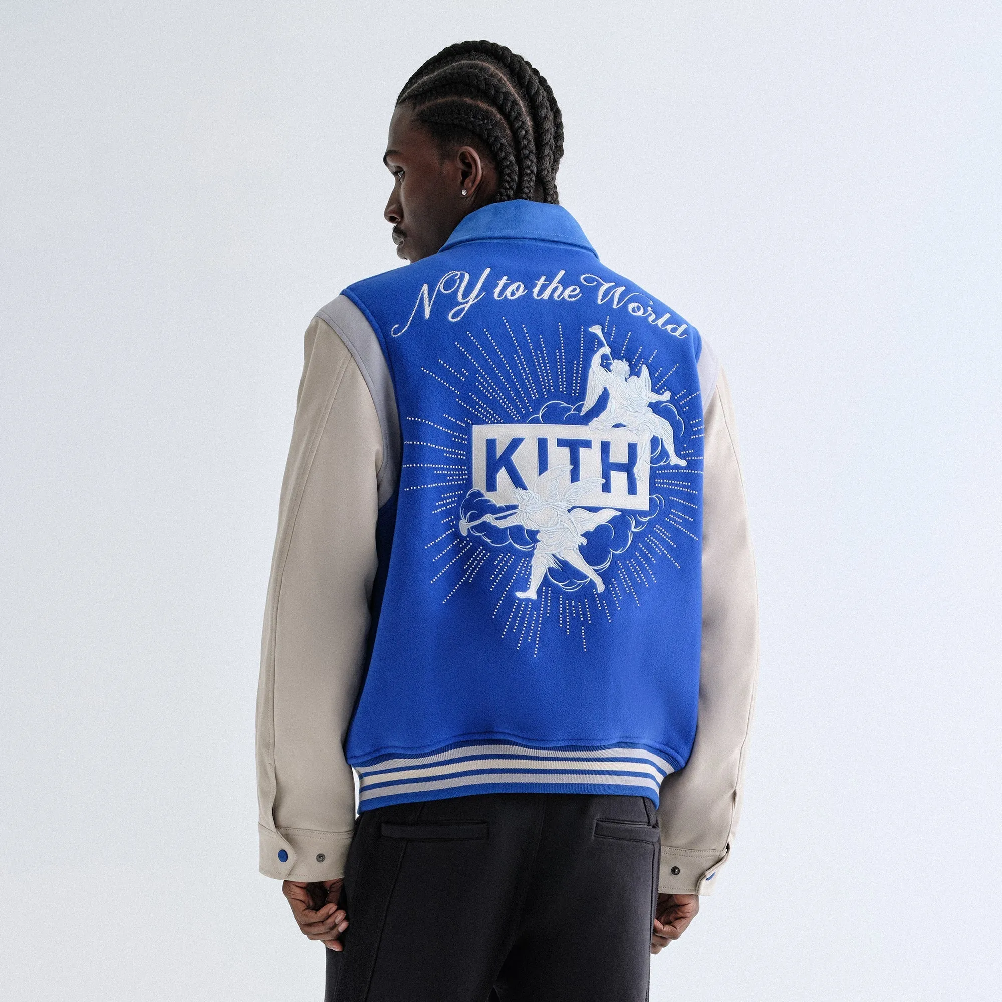 Kith Wool & Microsuede Varsity Jacket - Cyclone sold by Kith product image thumbnail 3