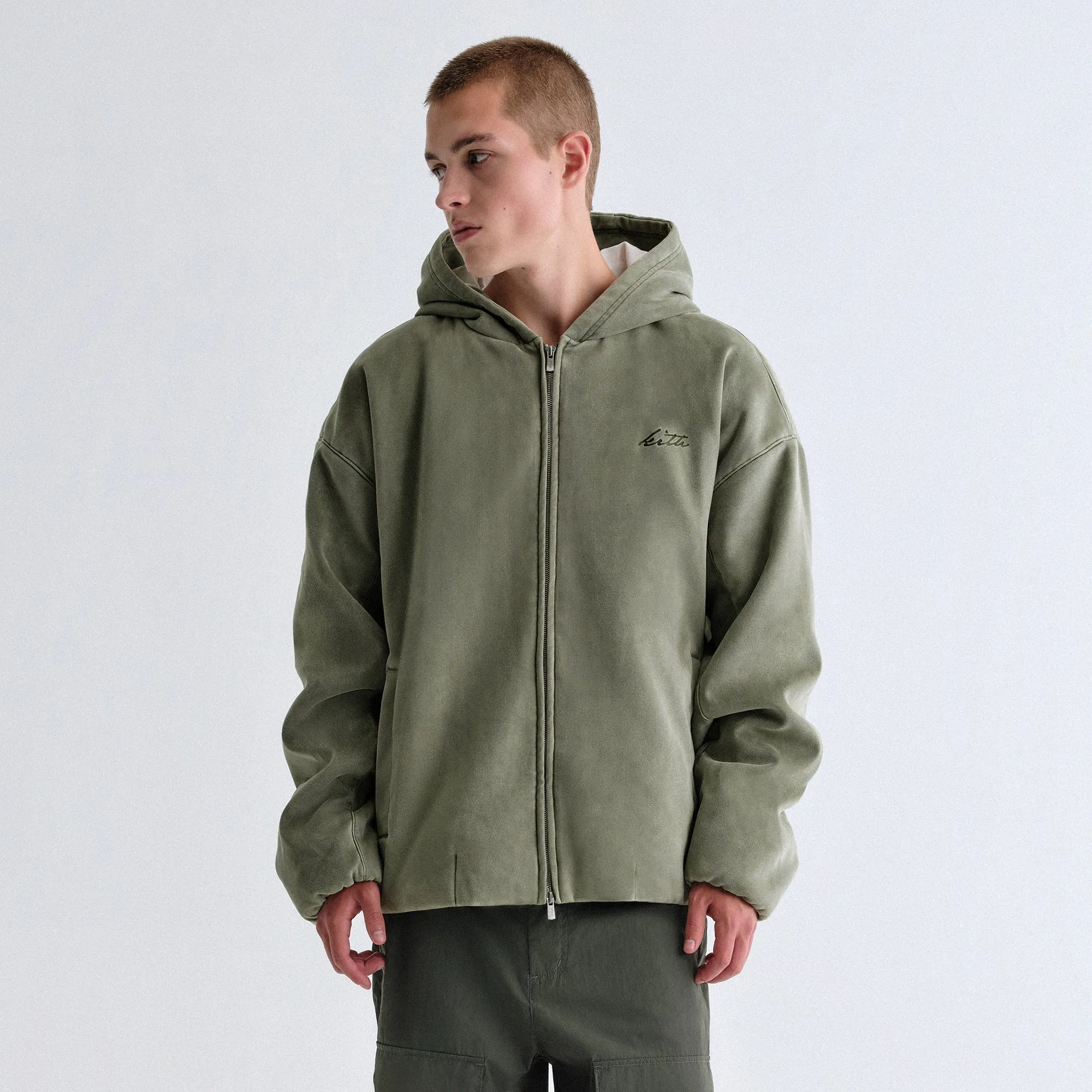 Kith Washed Microsuede Puffed Jaysen Hoodie - Cavan sold by Kith product image thumbnail 2