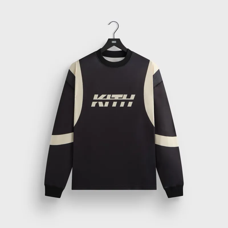 Kith Moto Racer Long Sleeve Leonard Tee - Black sold by Kith
