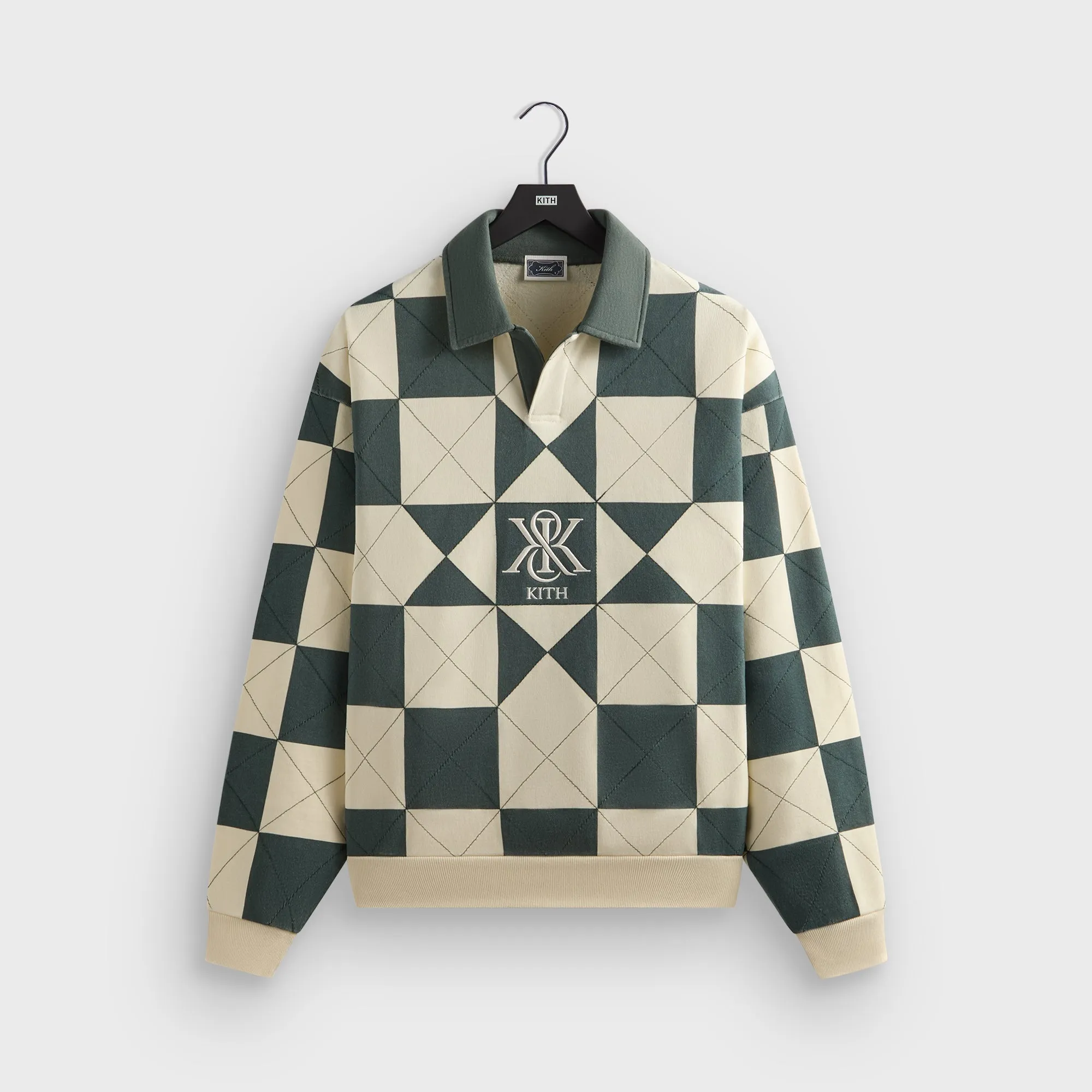 Kith Geo Quilted Nelson Rugby - Sandrift sold by Kith