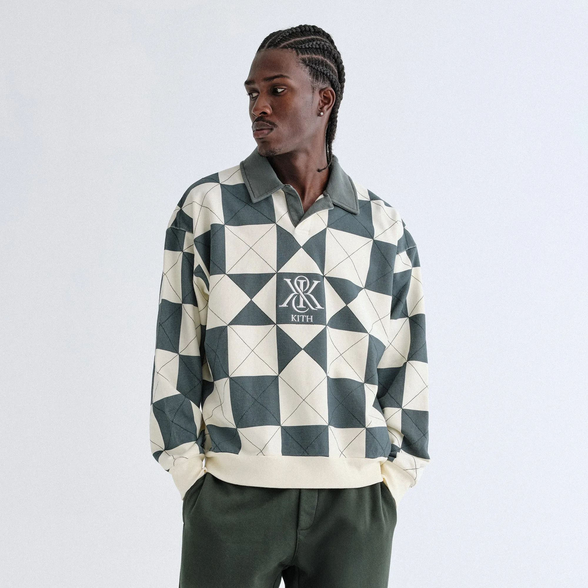 Kith Geo Quilted Nelson Rugby - Sandrift sold by Kith product image thumbnail 2