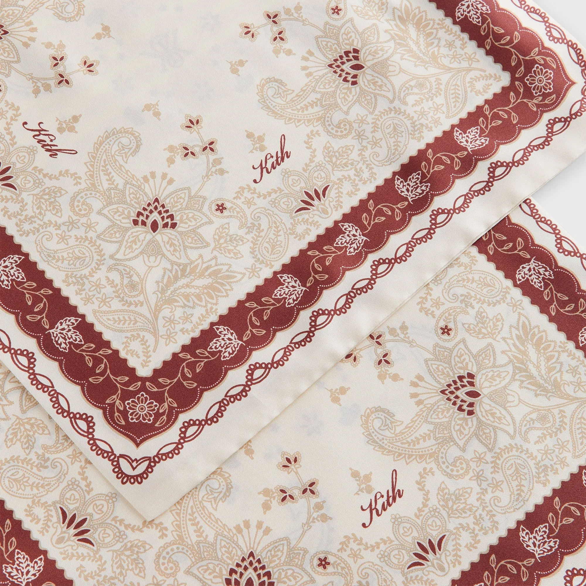 Kith Printed Paisley Silk Scarf - Waffle sold by Kith product image thumbnail 3