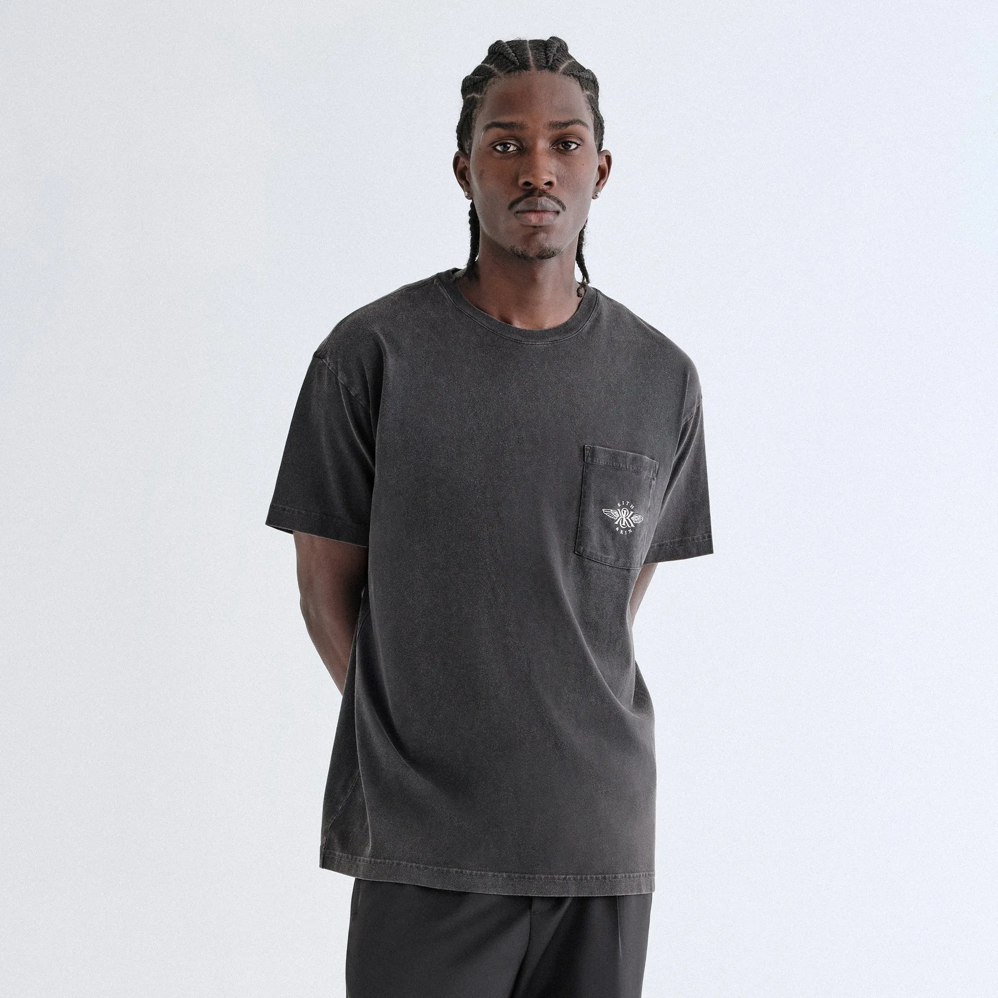 Kith & Kin Wing Logo Pocket Vintage Tee - Black sold by Kith product image thumbnail 2