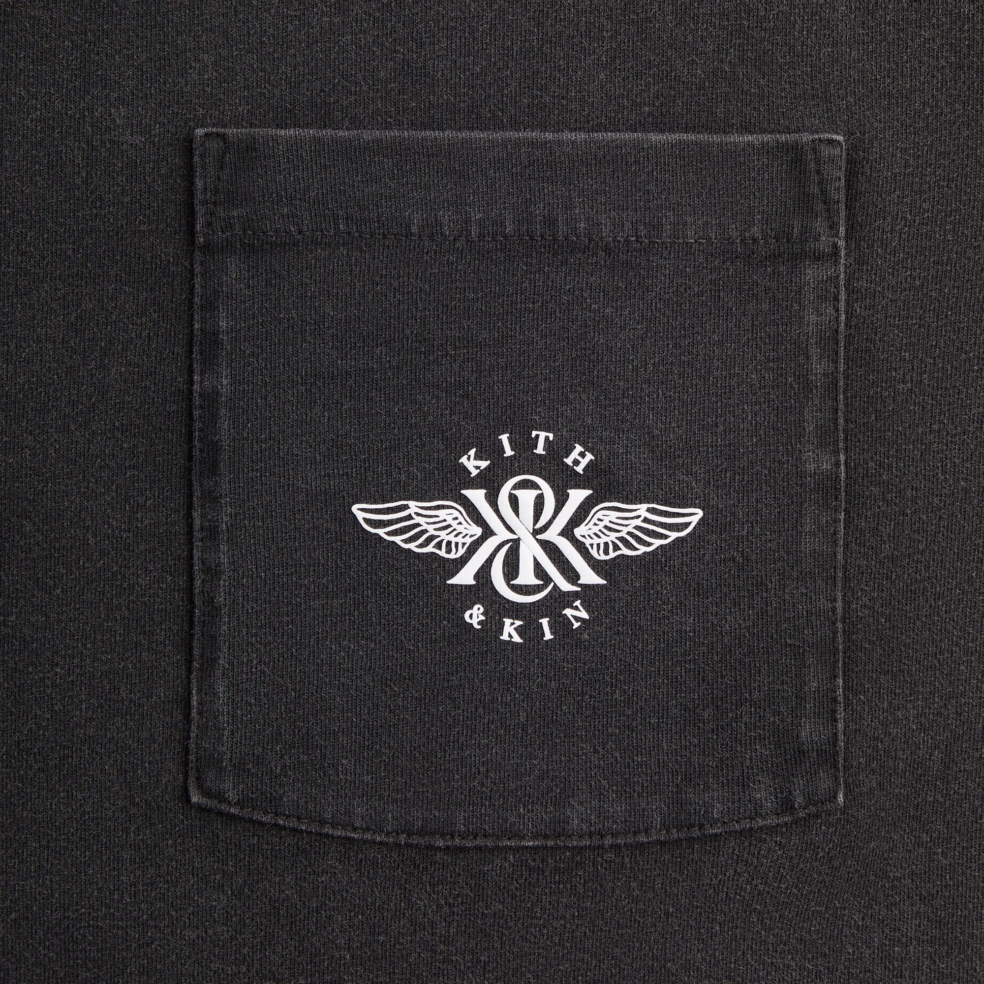 Kith & Kin Wing Logo Pocket Vintage Tee - Black sold by Kith product image thumbnail 4