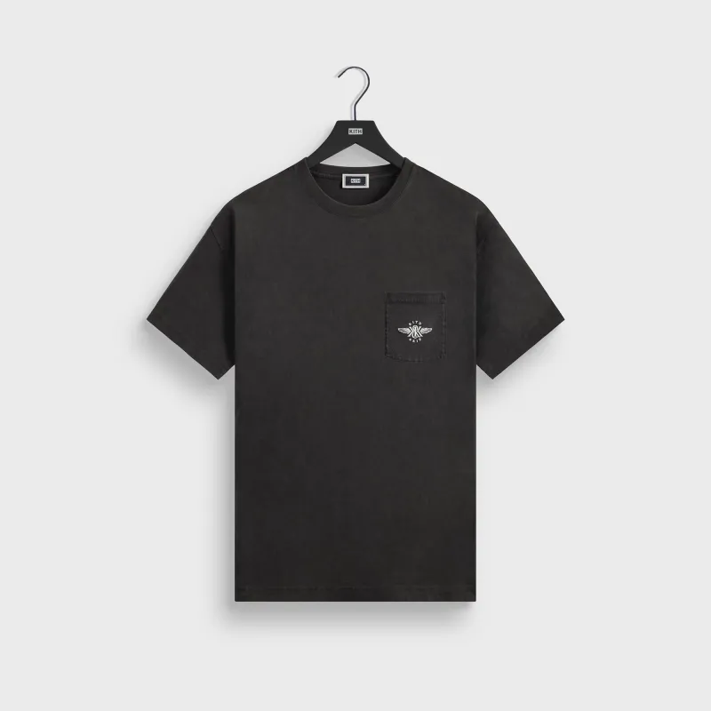 Kith & Kin Wing Logo Pocket Vintage Tee - Black sold by Kith
